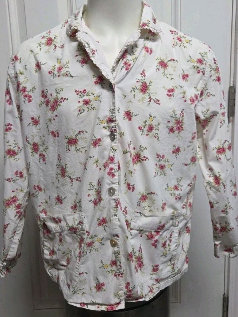 Victoria Secret Womens Pajama Shirt Size Large Floral